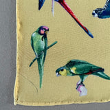 Vintage Seidenfoulard mit Papageien