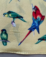 Vintage Seidenfoulard mit Papageien