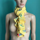 Vintage Seidenfoulard mit Papageien