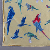 Vintage Seidenfoulard mit Papageien