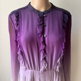 neues BURBERRY PRORSUM Dégradé Ombré Seidenkleid