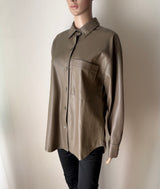 ABERCROMBIE & FITCH Kunstleder Hemdbluse