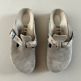 BIRKENSTOCK Boston Braided aus Veloursleder