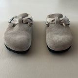 BIRKENSTOCK Boston Braided aus Veloursleder