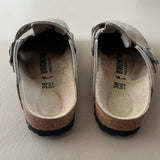 BIRKENSTOCK Boston Braided aus Veloursleder