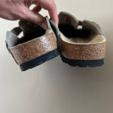 BIRKENSTOCK Boston Braided aus Veloursleder