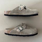 BIRKENSTOCK Boston Braided aus Veloursleder