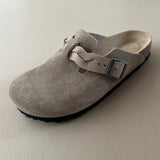 BIRKENSTOCK Boston Braided aus Veloursleder