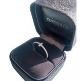 neuwertiger TIFFANY T Weissgold Ring mit Diamanten