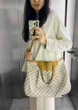 LOUIS VUITTON Siracusa Damier Azur Tasche