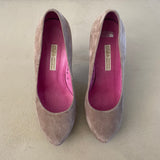 neu BUFFALO LONDON Veloursleder Plateau Pumps