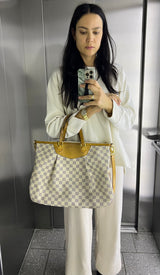 LOUIS VUITTON Siracusa Damier Azur Tasche