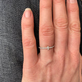 neuwertiger TIFFANY T Weissgold Ring mit Diamanten