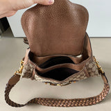 GUCCI New Pelham Horsebit GG Canvas und Leder Tasche