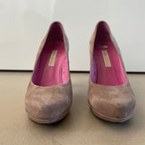 neu BUFFALO LONDON Veloursleder Plateau Pumps
