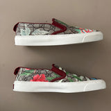 GUCCI GG Tian Bird Print Canvas Slip-On Sneakers