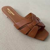 SAINT LAURENT Leder Pantoletten