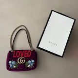 GUCCI Medium Marmont Loved GG Samt Tasche