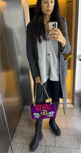 GUCCI Medium Marmont Loved GG Samt Tasche