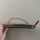 ungetragene LOUIS VUITTON Damier Ebene Trunks Label Pochette Milla