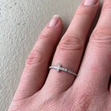 neuwertiger TIFFANY T Weissgold Ring mit Diamanten