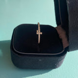 neuwertiger TIFFANY T Weissgold Ring mit Diamanten