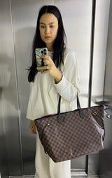 LOUIS VUITTON Neverfull GM Damier Ebene Canvas mit Pochette