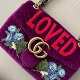 GUCCI Medium Marmont Loved GG Samt Tasche