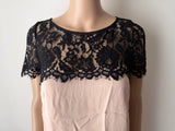 MILLY Seidenshirt mit Spitze
