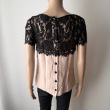 MILLY Seidenshirt mit Spitze