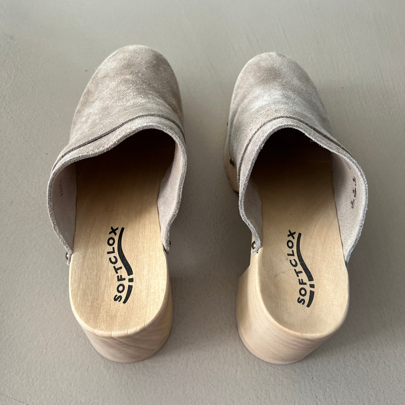 neue SOFTCLOX Velours Leder Clogs