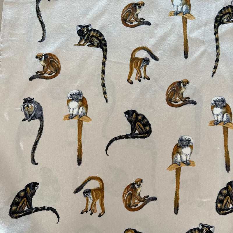 Vintage Seidenfoulard mit Affen