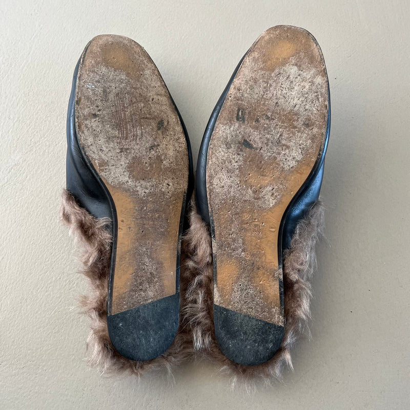GUCCI Princetown Embroidered Ufo and Dragon Slipper