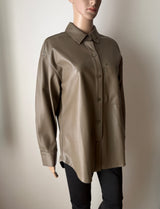 ABERCROMBIE & FITCH Kunstleder Hemdbluse