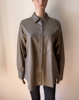 ABERCROMBIE & FITCH Kunstleder Hemdbluse