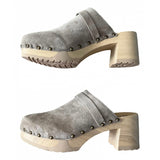 neue SOFTCLOX Velours Leder Clogs