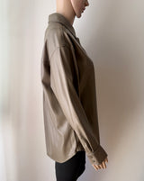 ABERCROMBIE & FITCH Kunstleder Hemdbluse