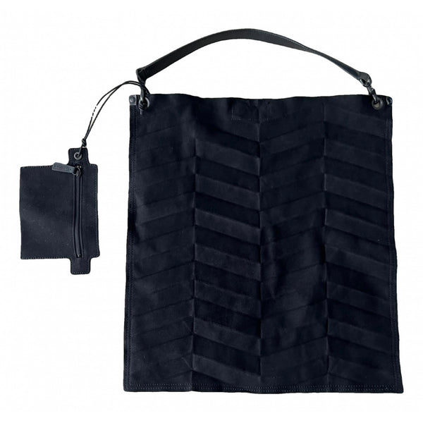 ISSEY MIYAKE PLEATS PLEASE Suede-Finish Zig-Zag Bag