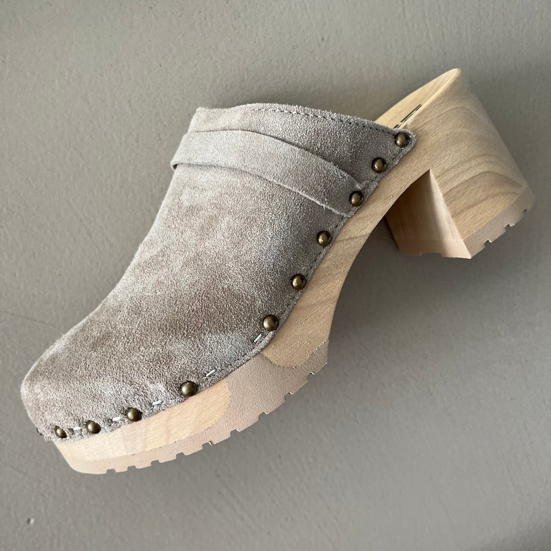 neue SOFTCLOX Velours Leder Clogs