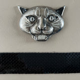 Pailetten Gürtel mit Tigerkopf Schnalle