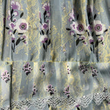 SELF-PORTRAIT Tiered Floral Lace Printed Chiffon Kleid