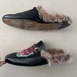 GUCCI Princetown Embroidered Ufo and Dragon Slipper