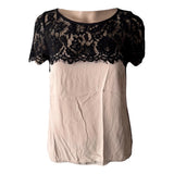 MILLY Seidenshirt mit Spitze