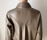 ABERCROMBIE & FITCH Kunstleder Hemdbluse