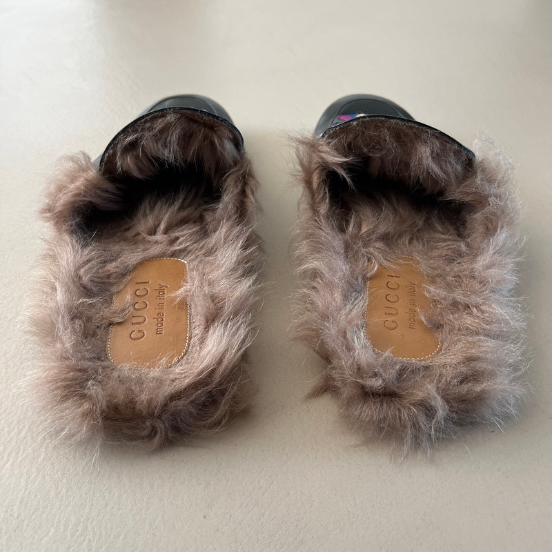 GUCCI Princetown Embroidered Ufo and Dragon Slipper