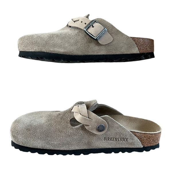 BIRKENSTOCK Boston Braided aus Veloursleder