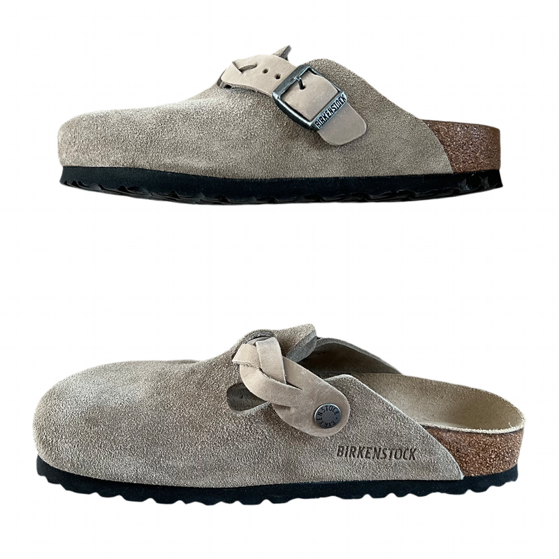 BIRKENSTOCK Boston Braided aus Veloursleder