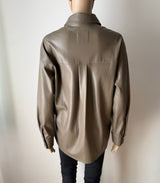 ABERCROMBIE & FITCH Kunstleder Hemdbluse