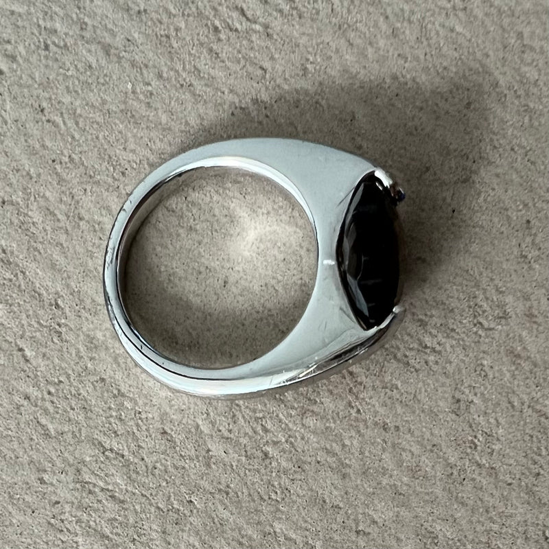 KENZO Ring aus Silber und Rauchquarz