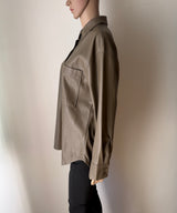 ABERCROMBIE & FITCH Kunstleder Hemdbluse